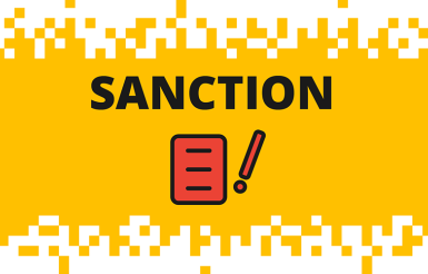 Visuel indiquant le terme sanction